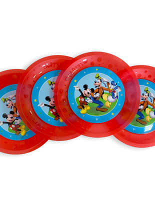 Disney Mickey Rock the House micro prémium műanyag lapostányér 4 db-os szett 21 cm