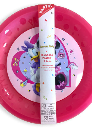 Disney Minnie Junior micro prémium műanyag lapostányér 4 db-os szett 21 cm