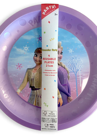Disney Jégvarázs Wind micro prémium műanyag lapostányér 4 db-os szett 21 cm