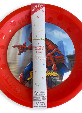 Pókember Crime Fighter micro prémium műanyag lapostányér 4 db-os szett 21 cm
