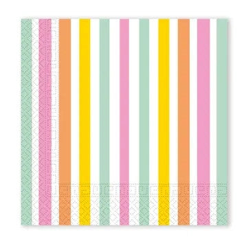 Színes Pastel Stripes szalvéta 20 db-os 33x33 cm FSC