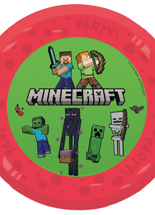 Minecraft Party micro prémium műanyag lapostányér 4 db-os szett 21 cm