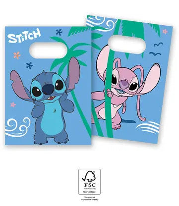 Disney Lilo és Stitch, A csillagkutya Angel papír ajándéktasak, ajándékzacskó 4 db-os
