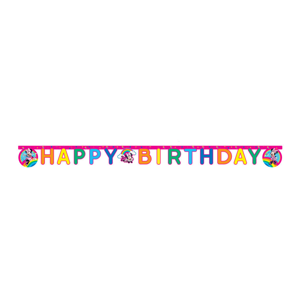 Disney Minnie Makes Me Smile Happy Birthday felirat FSC 2 m