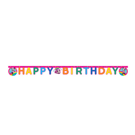 Disney Minnie Makes Me Smile Happy Birthday felirat FSC 2 m