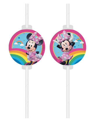 Disney Minnie Makes Me Smile papír szívószál, 4 db-os szett FSC