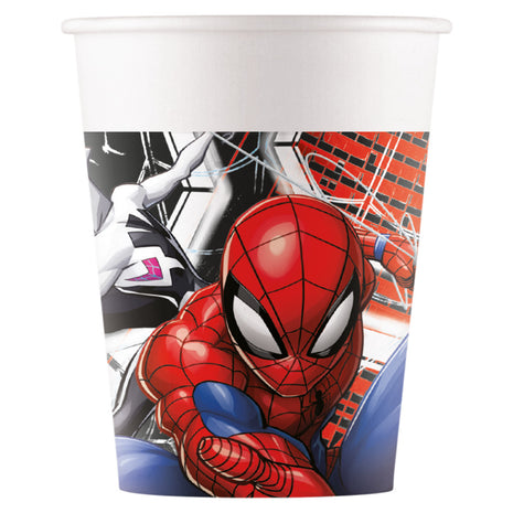 Pókember World of Webs papír pohár 8 db-os 200 ml FSC