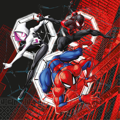 Pókember World of Webs szalvéta 20 db-os 33x33 cm FSC