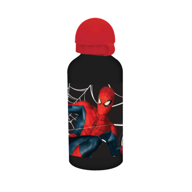 Pókember Dark mintás alumínium kulacs ivókupakkal, 500 ml űrtartalommal.
