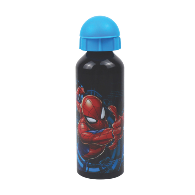 Pókember Dark mintás alumínium kulacs ivókupakkal, 520 ml űrtartalommal.