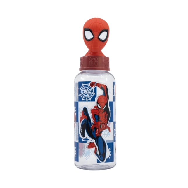 Pókember Midnight Flyer 3D figurával díszített műanyag kulacs, 560 ml űrtartalommal.