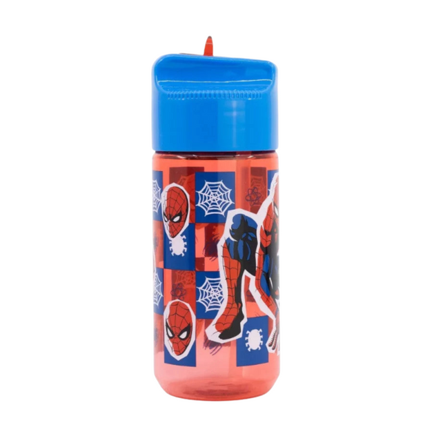 Pókember Midnight Flyer Hydro mintás műanyag kulacs beépített szívószállal, 430 ml űrtartalommal.