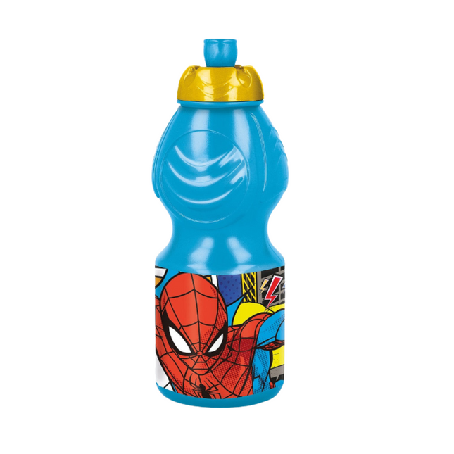 Pókember Midnight Flyer mintás műanyag sportkulacs, 400 ml űrtartalommal.