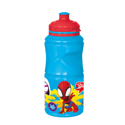 Pókember Spidey mintás műanyag sportkulacs, 380 ml űrtartalommal.