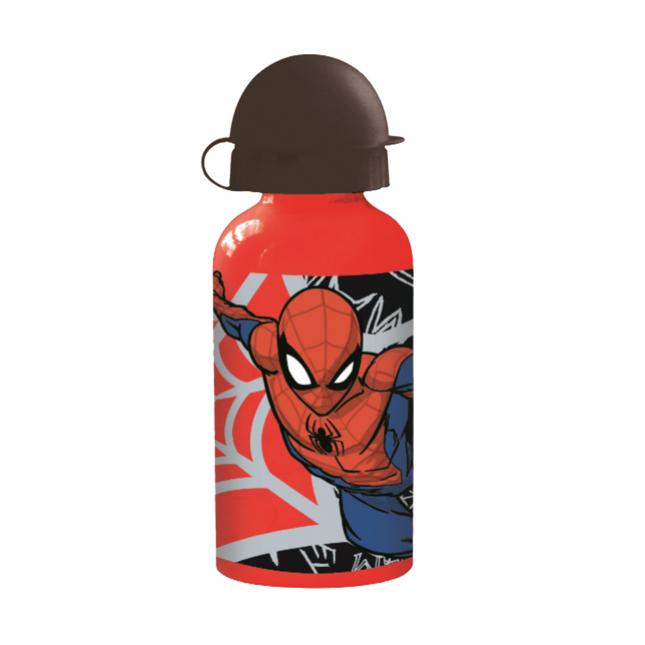 Pókember Web mintás alumínium kulacs ivókupakkal, 400 ml űrtartalommal.

