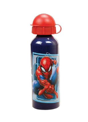 Pókember World mintás alumínium kulacs ivókupakkal, 520 ml űrtartalommal.