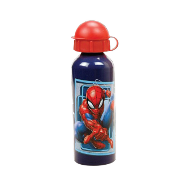 Pókember World mintás alumínium kulacs ivókupakkal, 520 ml űrtartalommal.