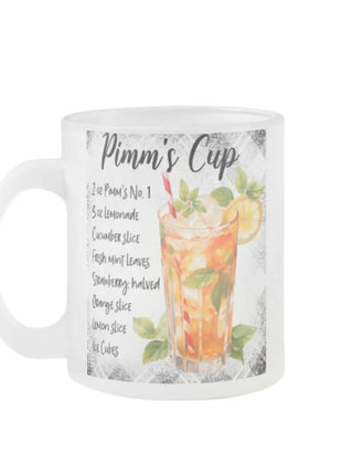 Ajándék bögre amin a Pim's Cup koktél recept szerepel 