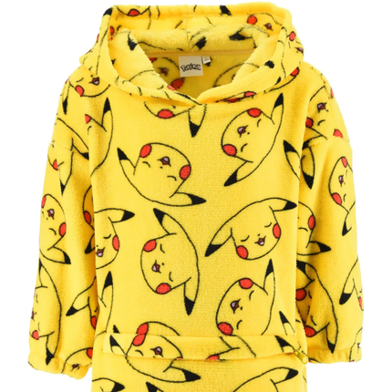 „Pokémon Pika mintás belebújós plüss polár takaró poncsó, 8 éves korra, 128 cm”