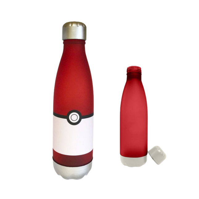 Pokémon Pokeball mintás műanyag kulacs csavaros kupakkal, 650 ml űrtartalommal.