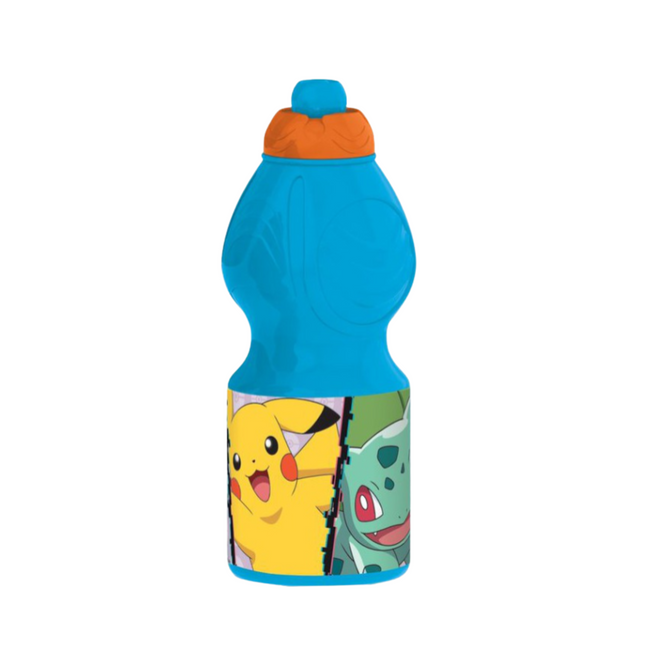 Pokémon mintás műanyag sportkulacs, 400 ml űrtartalommal.
