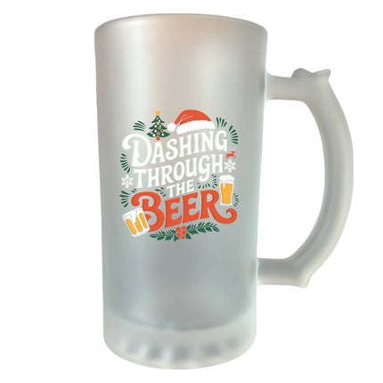 400 ml homokfújt söröskorsó „Robogok a sörért” felirattal – vidám ajándék sörimádóknak