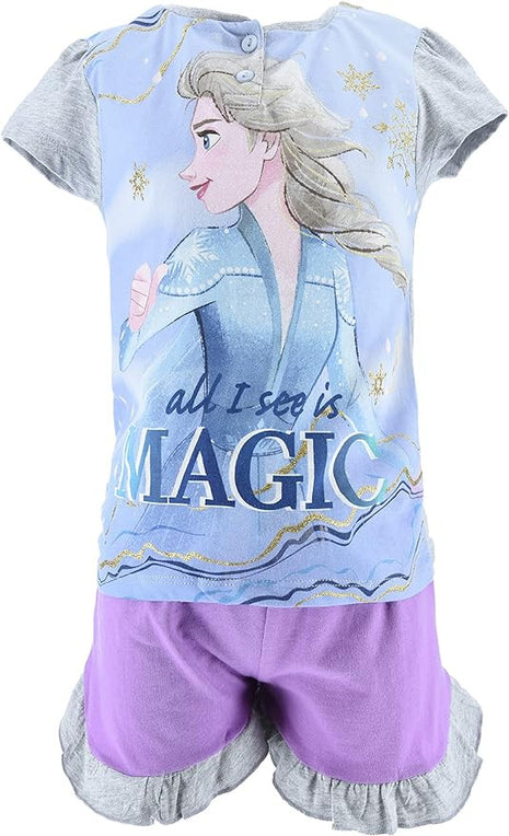 Disney Jégvarázs gyerek rövid pizsama 3 - 8 év / 98 - 128 cm