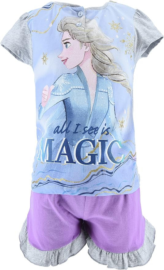 Disney Jégvarázs gyerek rövid pizsama 3 - 8 év / 98 - 128 cm