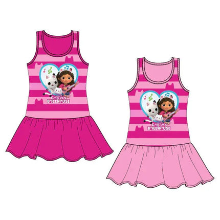 Gabi babaháza Pink gyerek nyári ruha 3 - 8 év / 98 - 128 cm