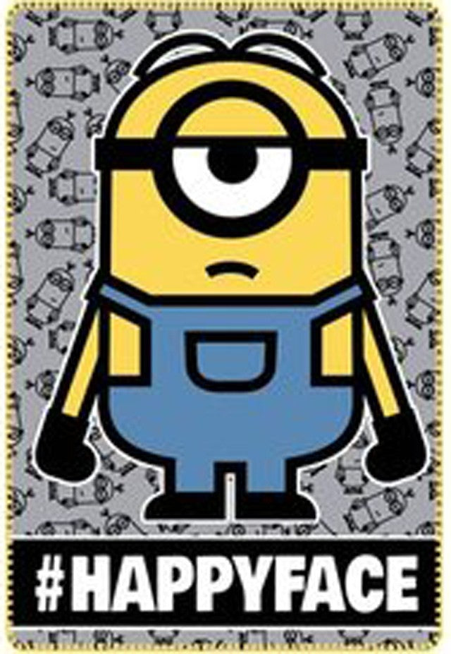 Minyonok Happy Face polár takaró 100x150 cm