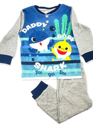 Baby Shark gyerek hosszú pizsama Díszdobozban 2 - 6 év / 92 - 116 cm