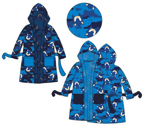 Sonic a sündisznó gyerek köntös 3 - 8 év / 98 - 128 cm