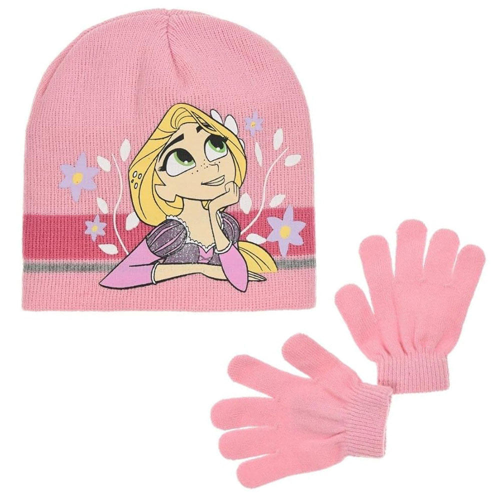 Disney Hercegnők Aranyhaj gyerek sapka + kesztyű szett 52-54 cm