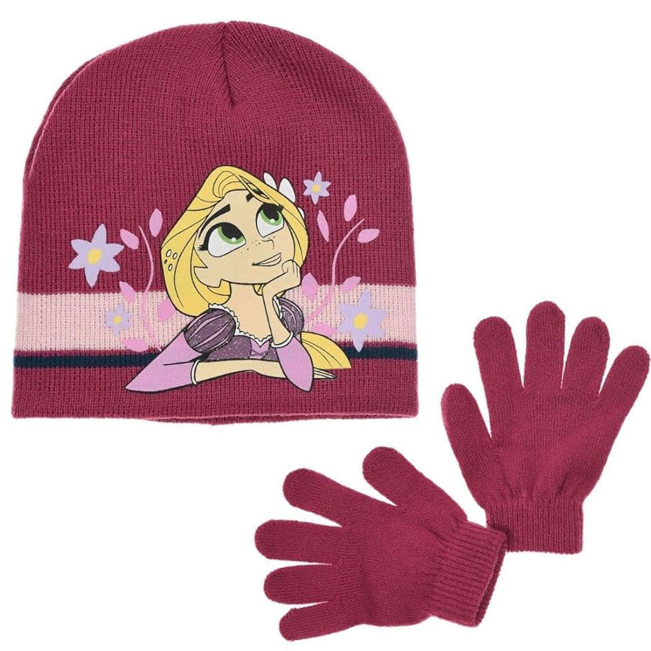 Disney Hercegnők Aranyhaj gyerek sapka + kesztyű szett 52-54 cm