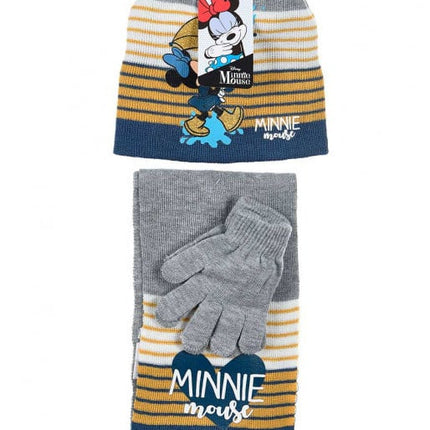 Disney Minnie Rain gyerek sapka + sál + kesztyű szett
