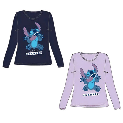 Disney Lilo és Stitch, A csillagkutya Awkward gyerek hosszú póló, felső 6 - 12 év / 116 - 152 cm