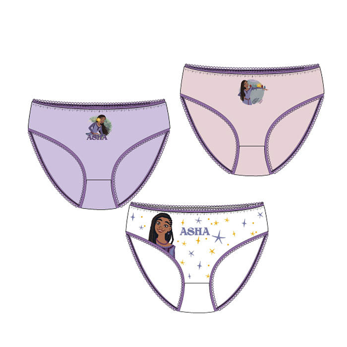 Disney Kívánság Purple gyerek fehérnemű, bugyi 3 darab/csomag 3 - 8 év / 98 - 128 cm
