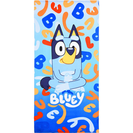 Bluey Letters fürdőlepedő, strand törölköző 70x140cm (Fast Dry)