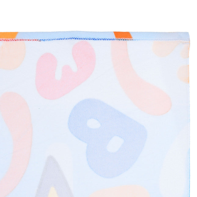 Bluey Letters fürdőlepedő, strand törölköző 70x140cm (Fast Dry)