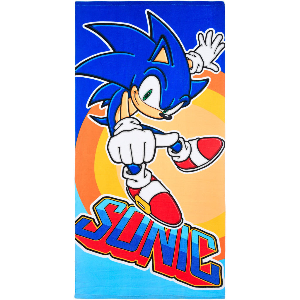 Sonic a sündisznó Rush fürdőlepedő, strand törölköző 70x140cm (Fast Dry)