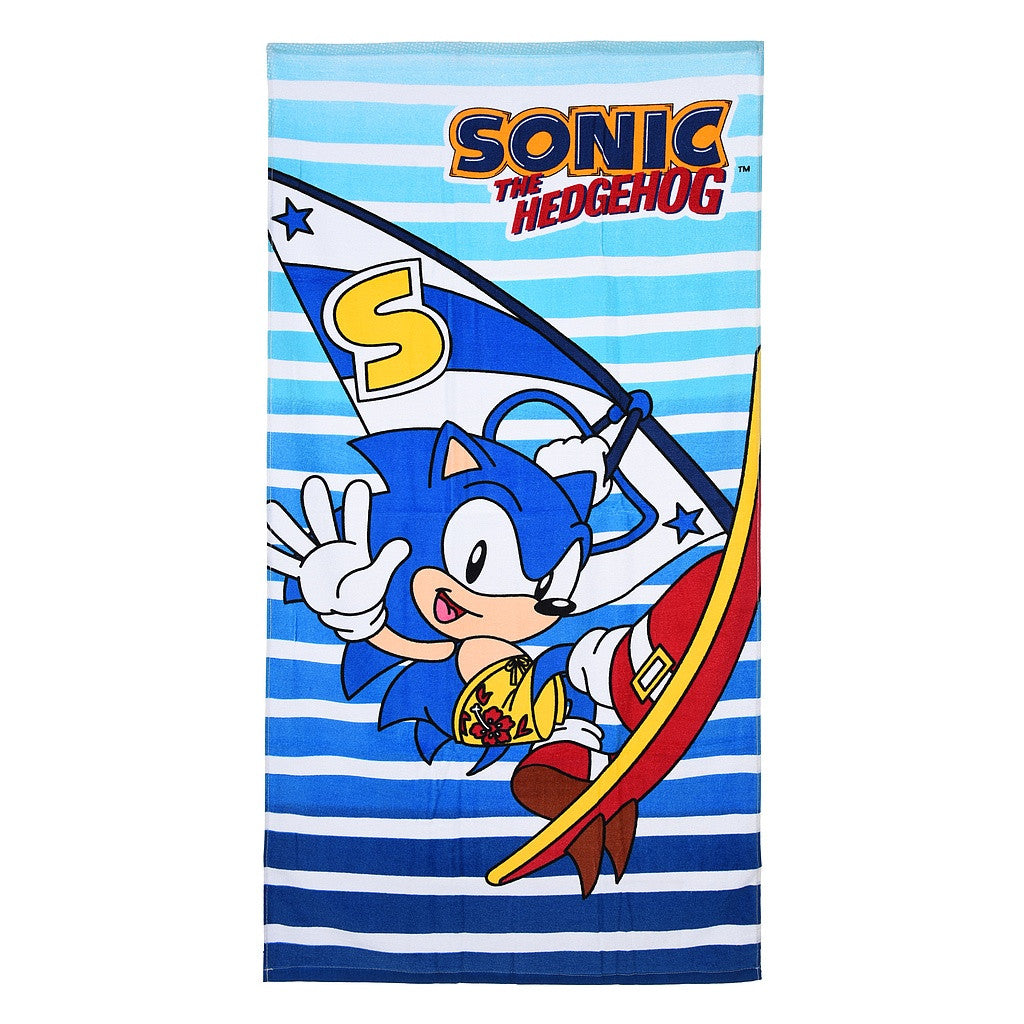Sonic a sündisznó Surf fürdőlepedő, strand törölköző 70x140cm
