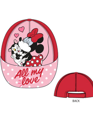Disney Minnie All My Love Red gyerek baseball sapka 52 cm