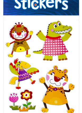 Állatos Lion matrica ezüst díszítéssel