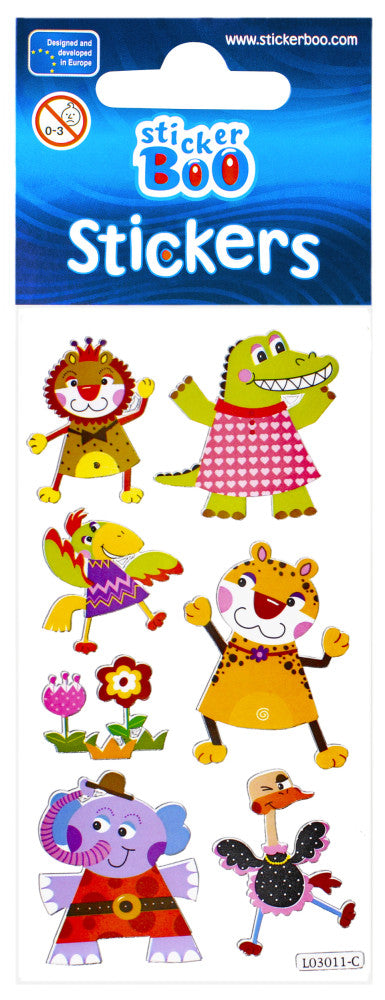 Állatos Lion matrica ezüst díszítéssel