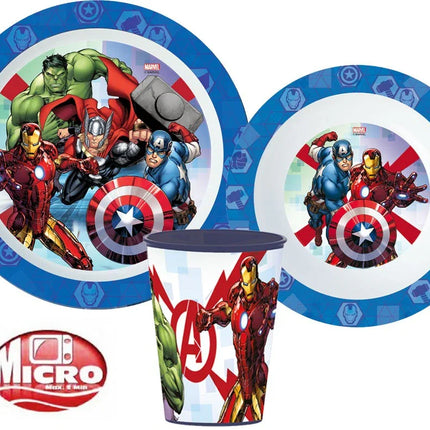 Bosszúállók Rolling Thunder étkészlet, micro műanyag szett, pohárral 260 ml