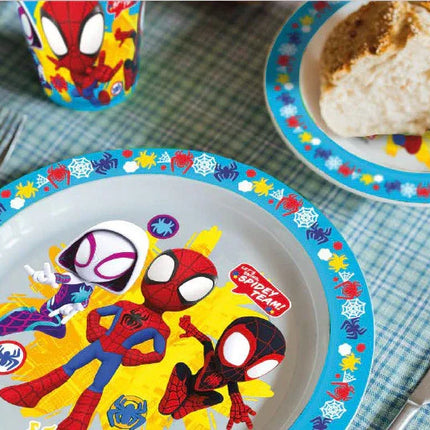 Pókember Spidey étkészlet, micro műanyag szett, pohárral 260 ml