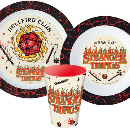 Stranger Things étkészlet, micro műanyag szett, pohárral 260 ml