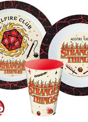 Stranger Things étkészlet, micro műanyag szett, pohárral 260 ml