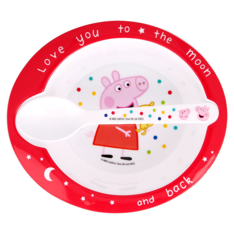Peppa malac Kindness baba micro mélytányér + kanál szett