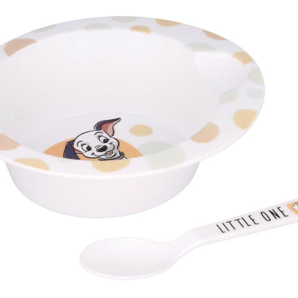 Disney 101 Kiskutya baba micro mélytányér + kanál szett